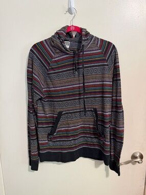 Men's Multicolor Striped Crewneck Hoodie Sweater